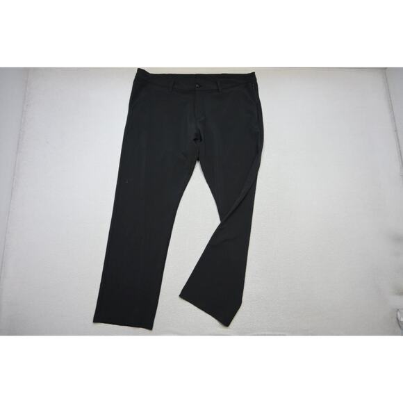 Saks Fifth Ave Golf Pants Performance Black Flat Athletic Mens Size 40 x 32 - Picture 2 of 8